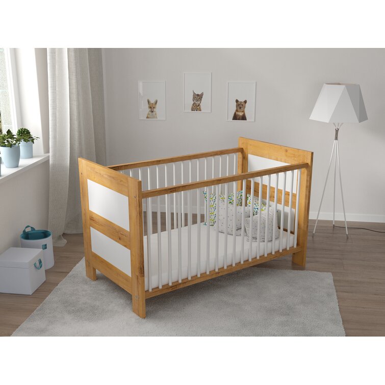 Pine cot bed with cheap drawer